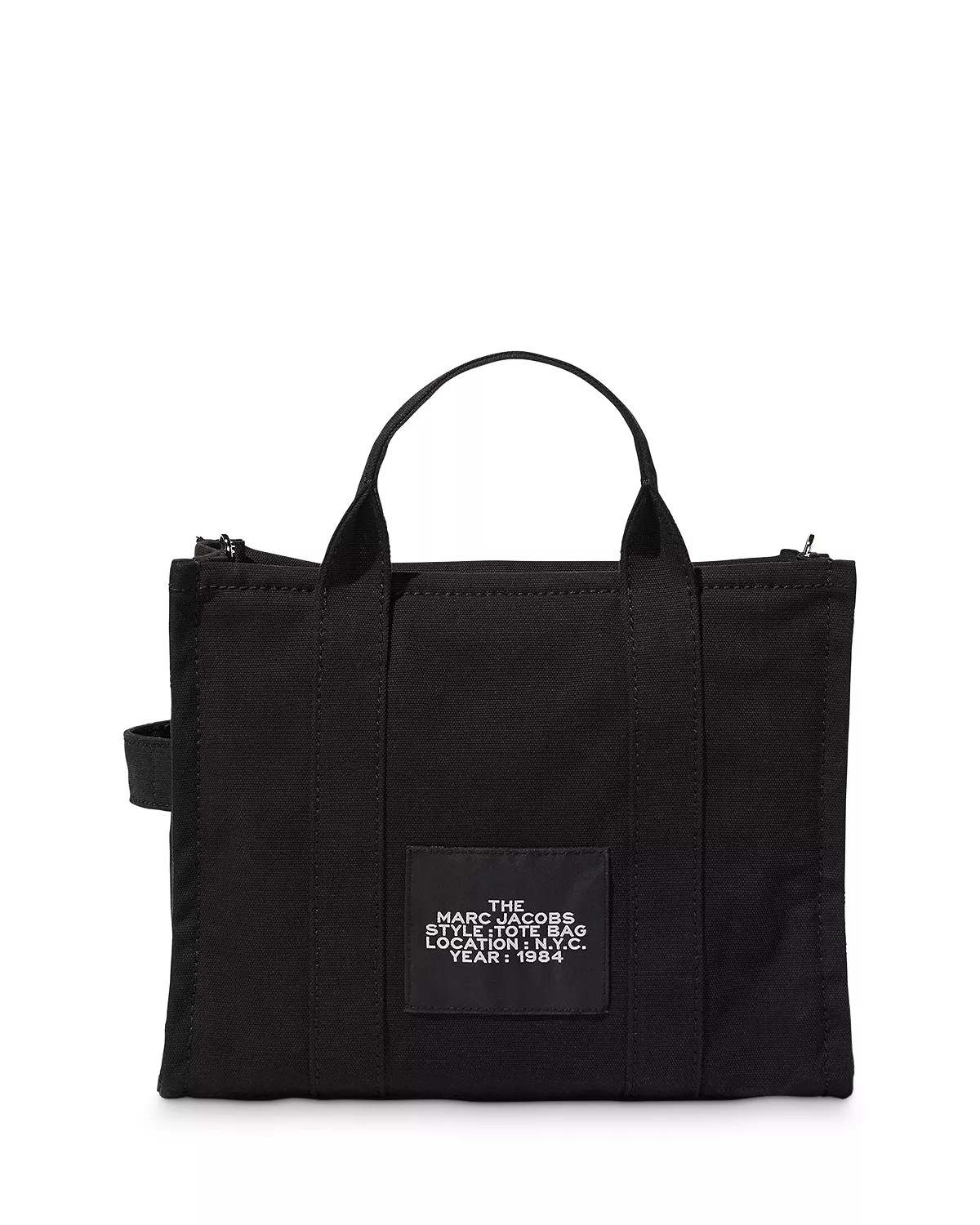 トートバッグ Marc Jacobs The Medium Tote - Cotton - Black/White Marc Jacobs The M Medium Black & White Tote Bag