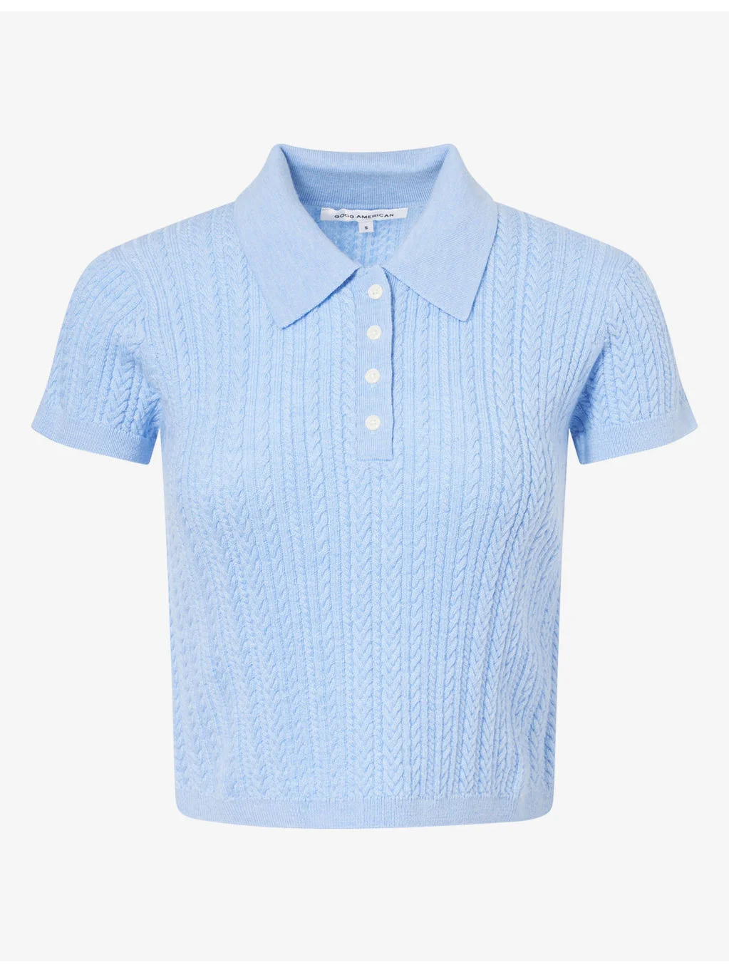 The Micro Cable-Knit Merino Wool Polo Top - 1