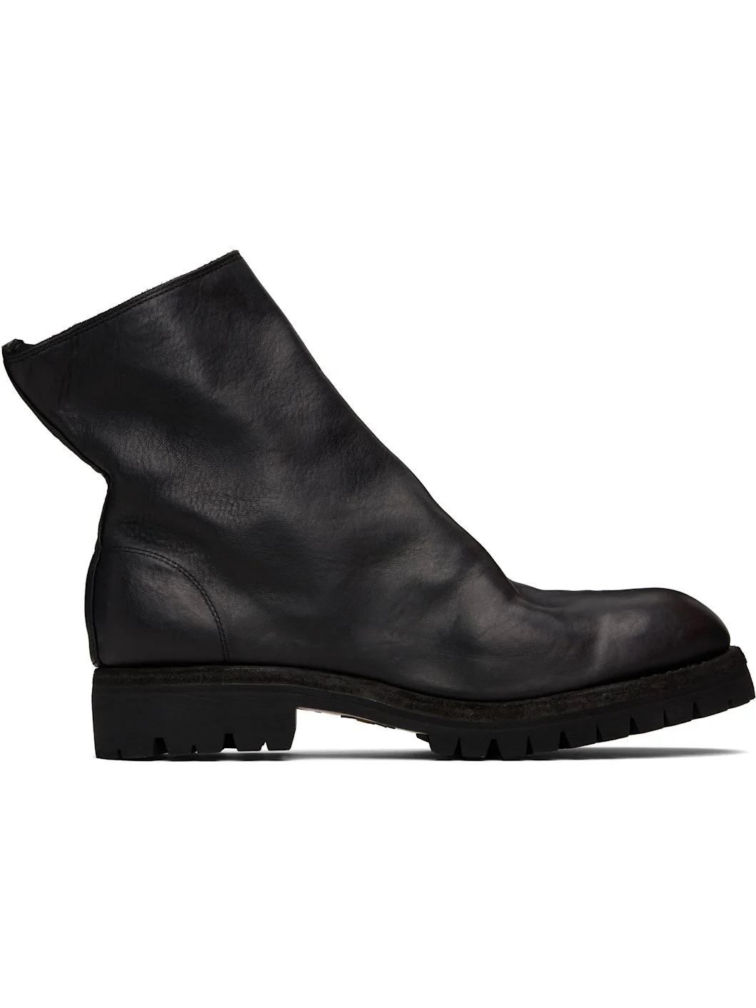Black Side Zip Boots - 1
