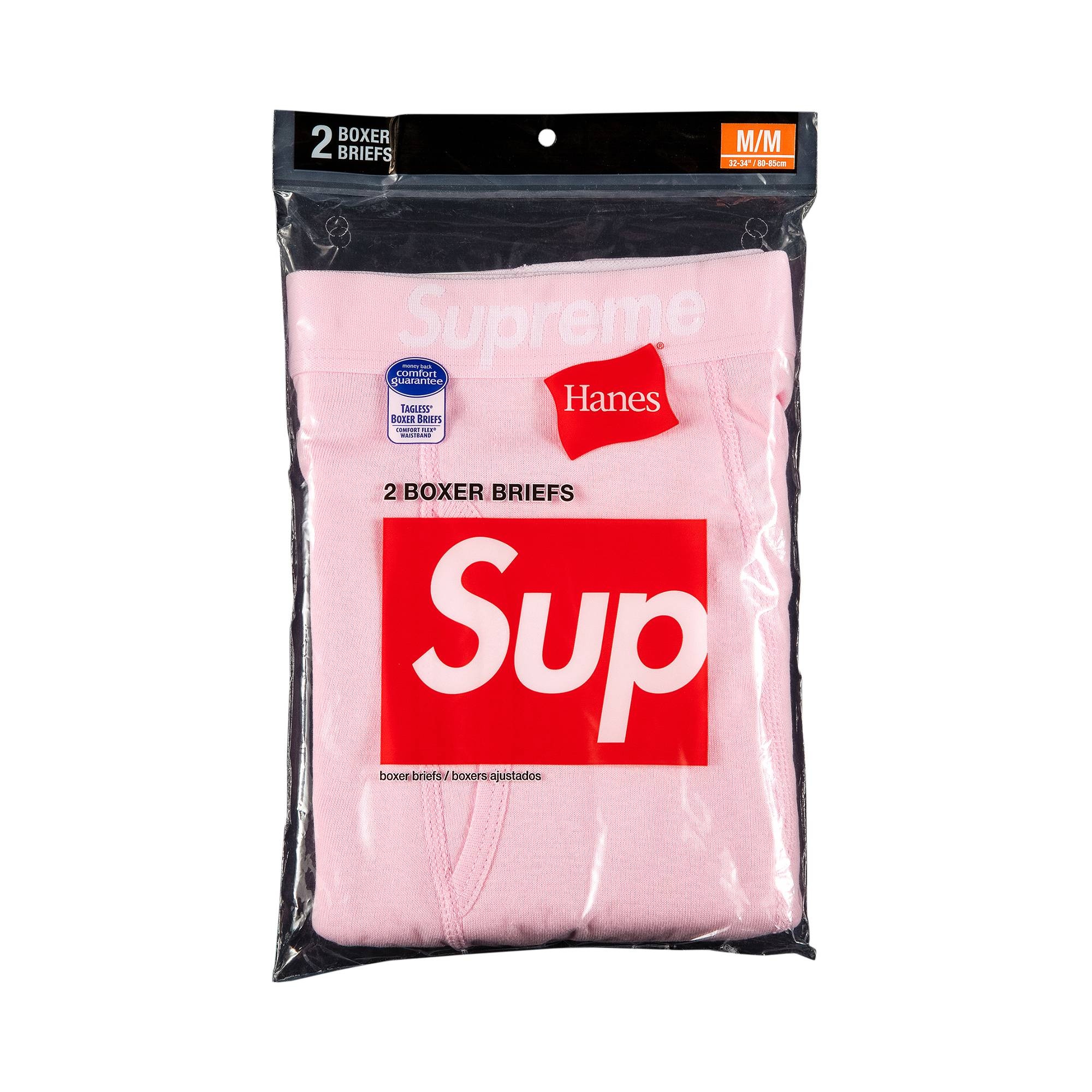 Supreme Supreme x Hanes Boxer Briefs 2 Pack Pink REVERSIBLE