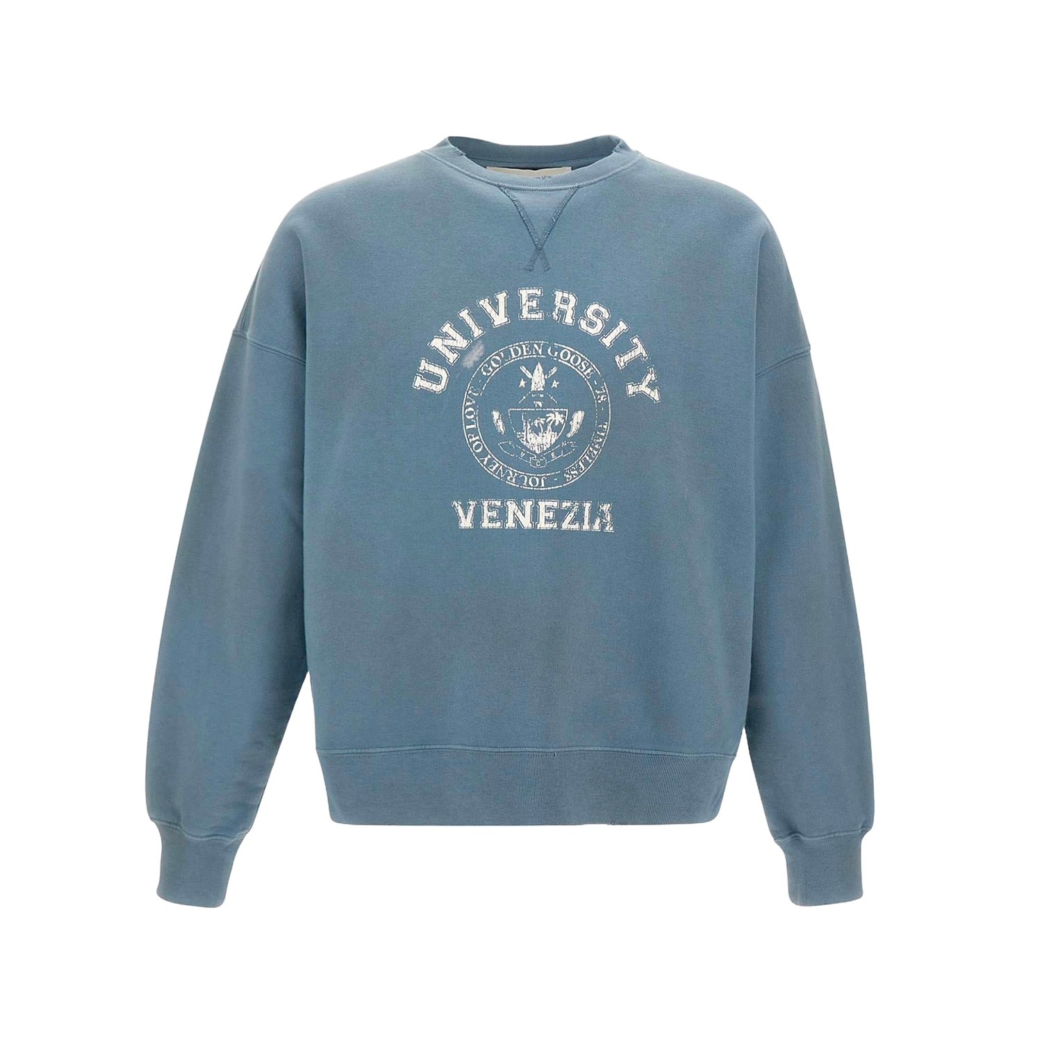 BLUE COTTON SWEATSHIRT - 1