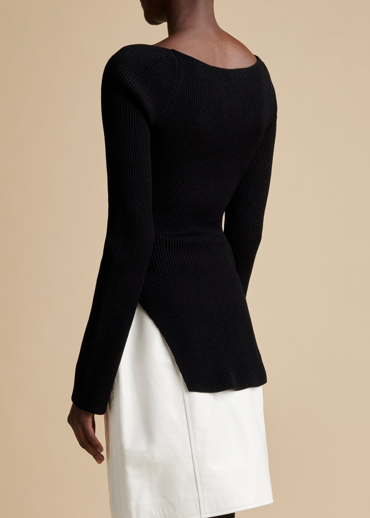 KHAITE The Maddy Top in Black | khaite | REVERSIBLE