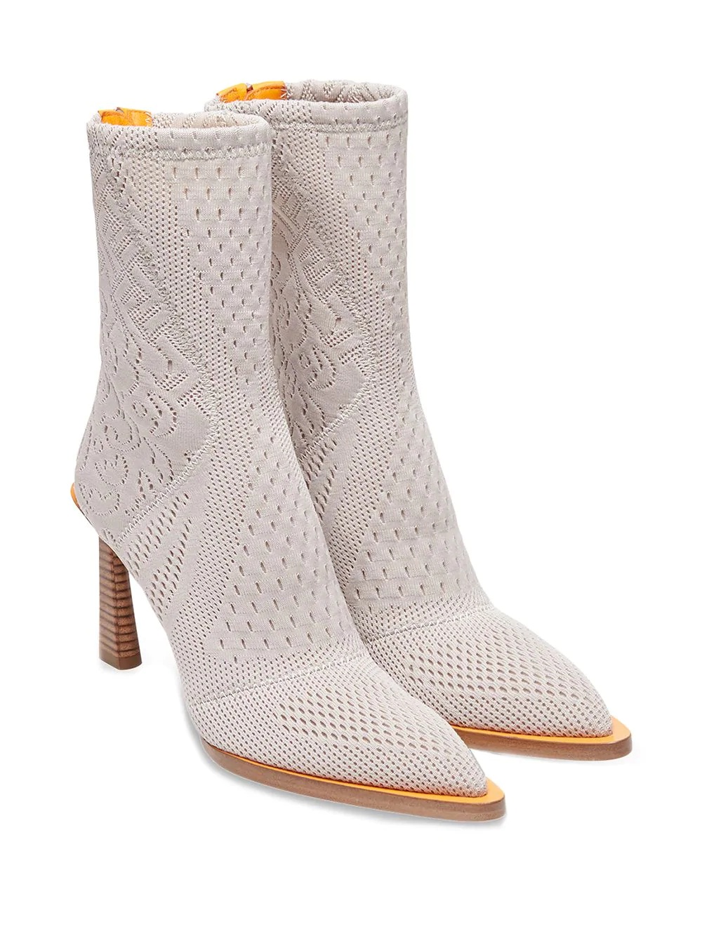 FFrame jacquard pointed-toe ankle boots - 4