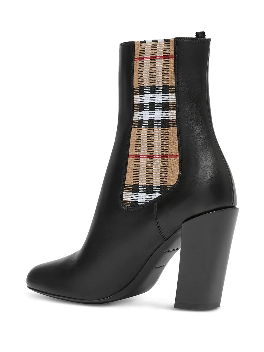 vintage check detail ankle boots - 3