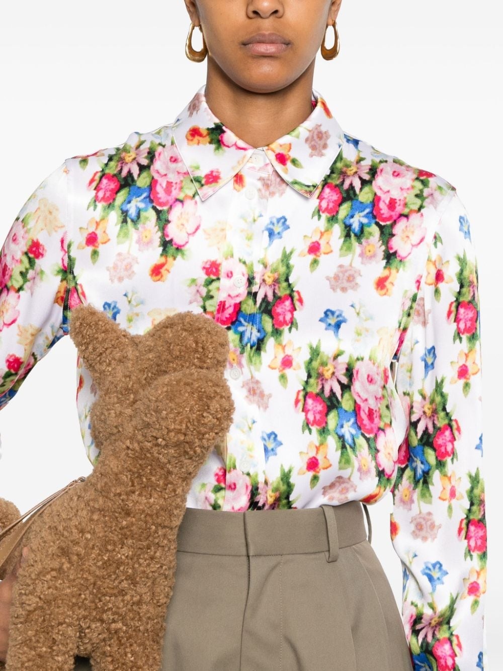 floral-print shirt - 5