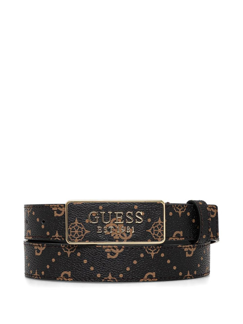 Carrie monogram logo-plaque belt 1