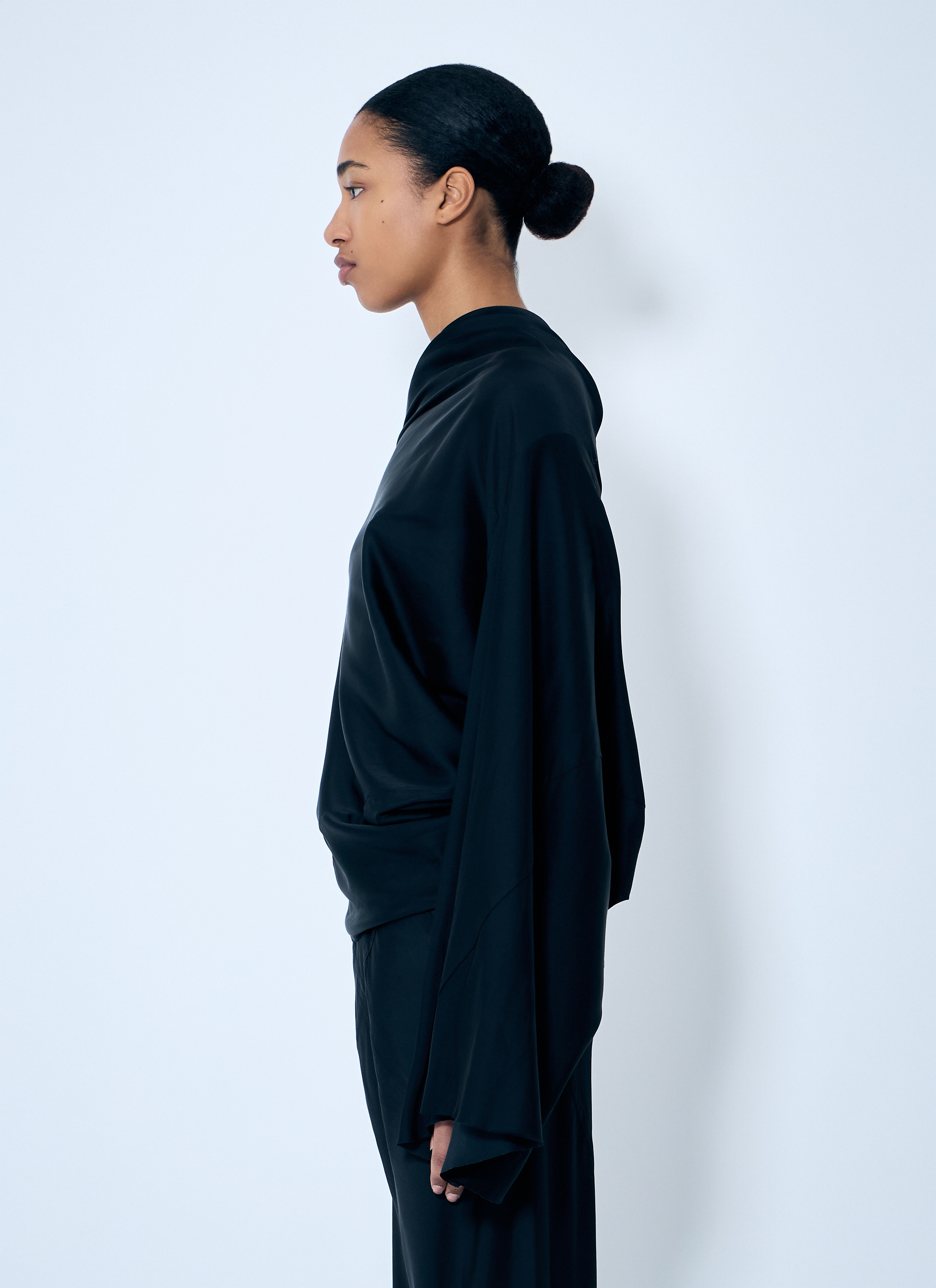 Satin One-Sleeve Top - 3