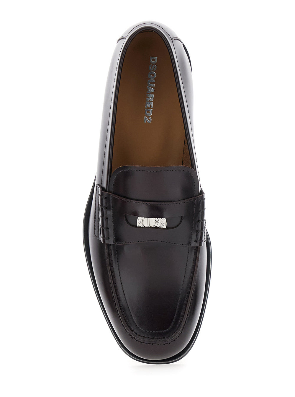 Dsquared2 Men Black Loafers With Logo Plaque On The Front In Leather Man - 4