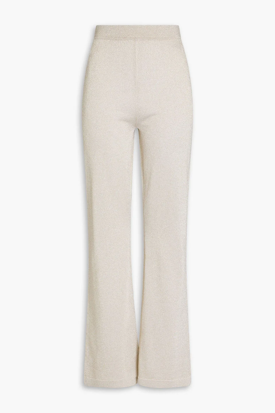Metallic knitted bootcut pants - 1