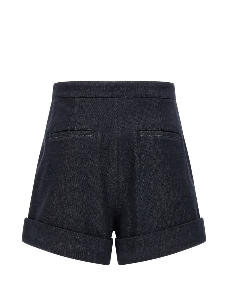 Max Mara Mxmcalca denim effect cuffed shorts outlook