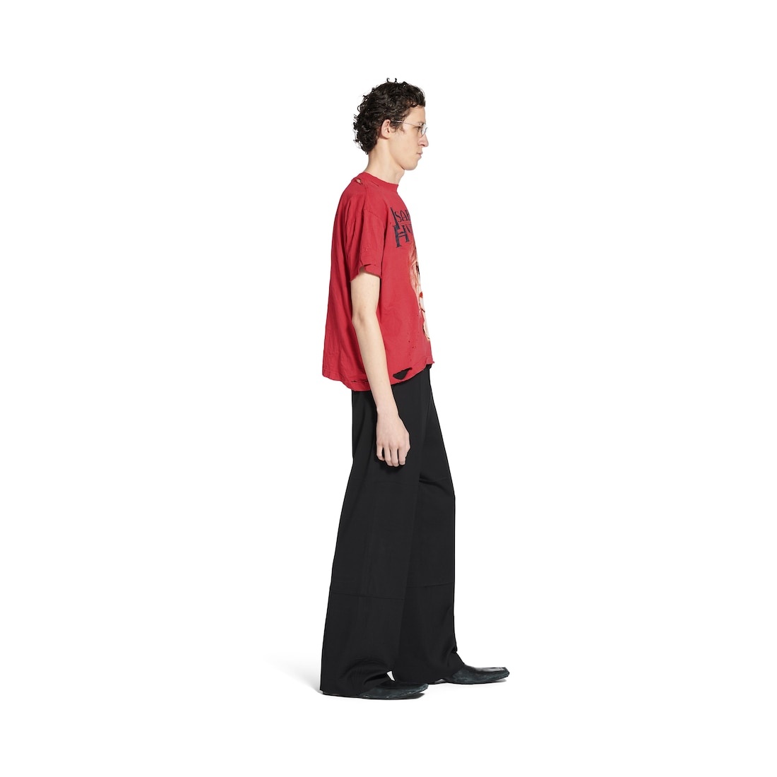 Isabelle Boxy T-shirt in Faded Red - 5