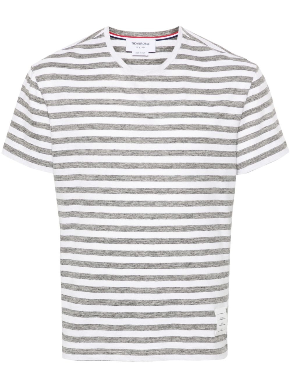 striped linen T-shirt - 1