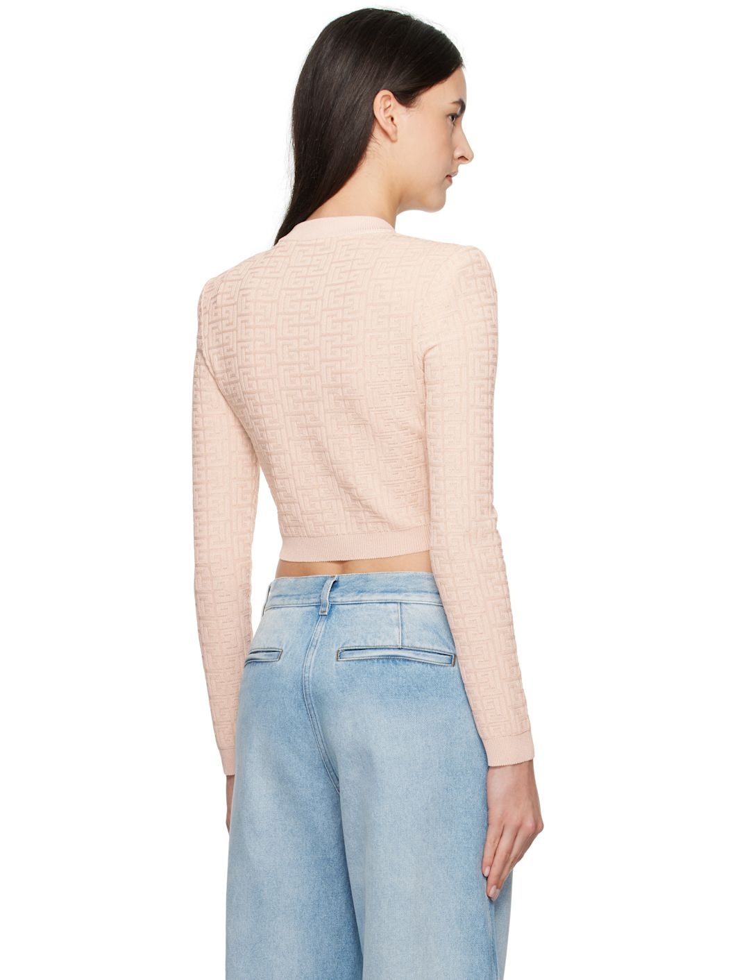 Beige PB Labyrinth Knit Cardigan - 3
