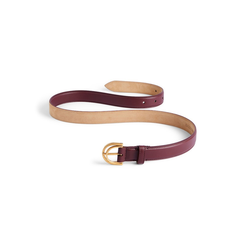 BALENCIAGA Women's Rodeo Belt  in Dark Burgundy outlook