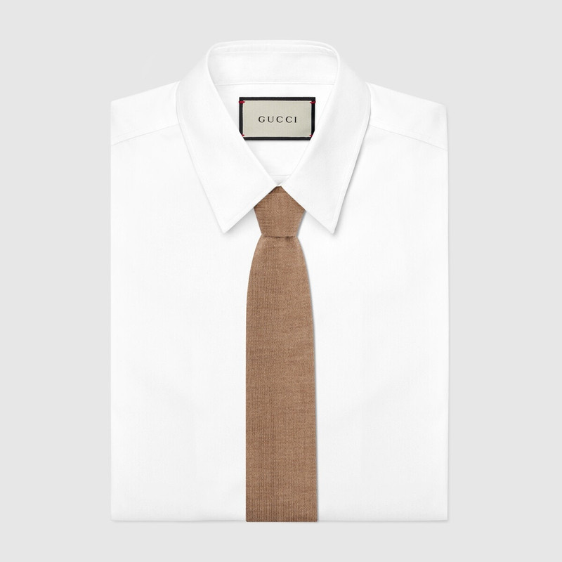 GUCCI Double G wool knit tie outlook