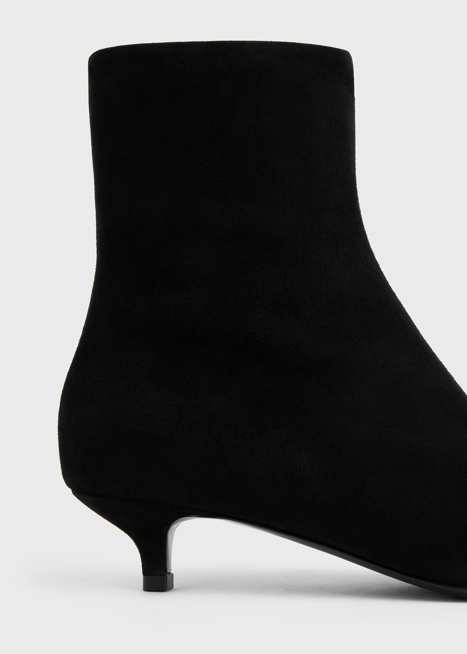 Slim suede ankle boots black - 5