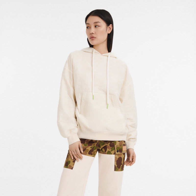Longchamp Hoodie Ecru - Jersey outlook