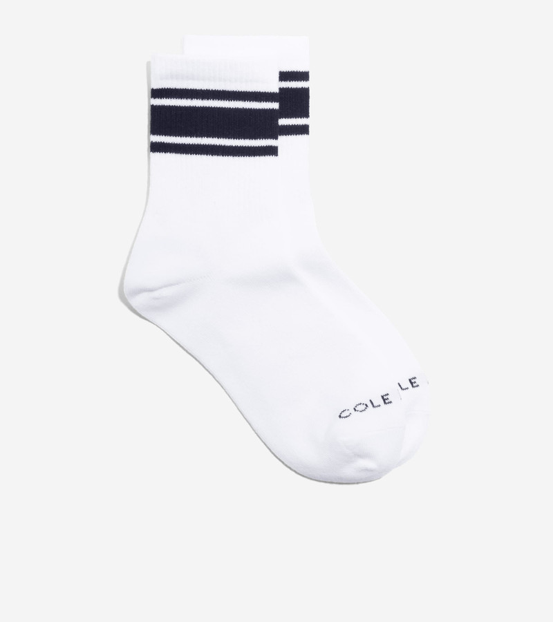 COLE HAAN Women's Varsity Stripe Mid Crew Socks outlook