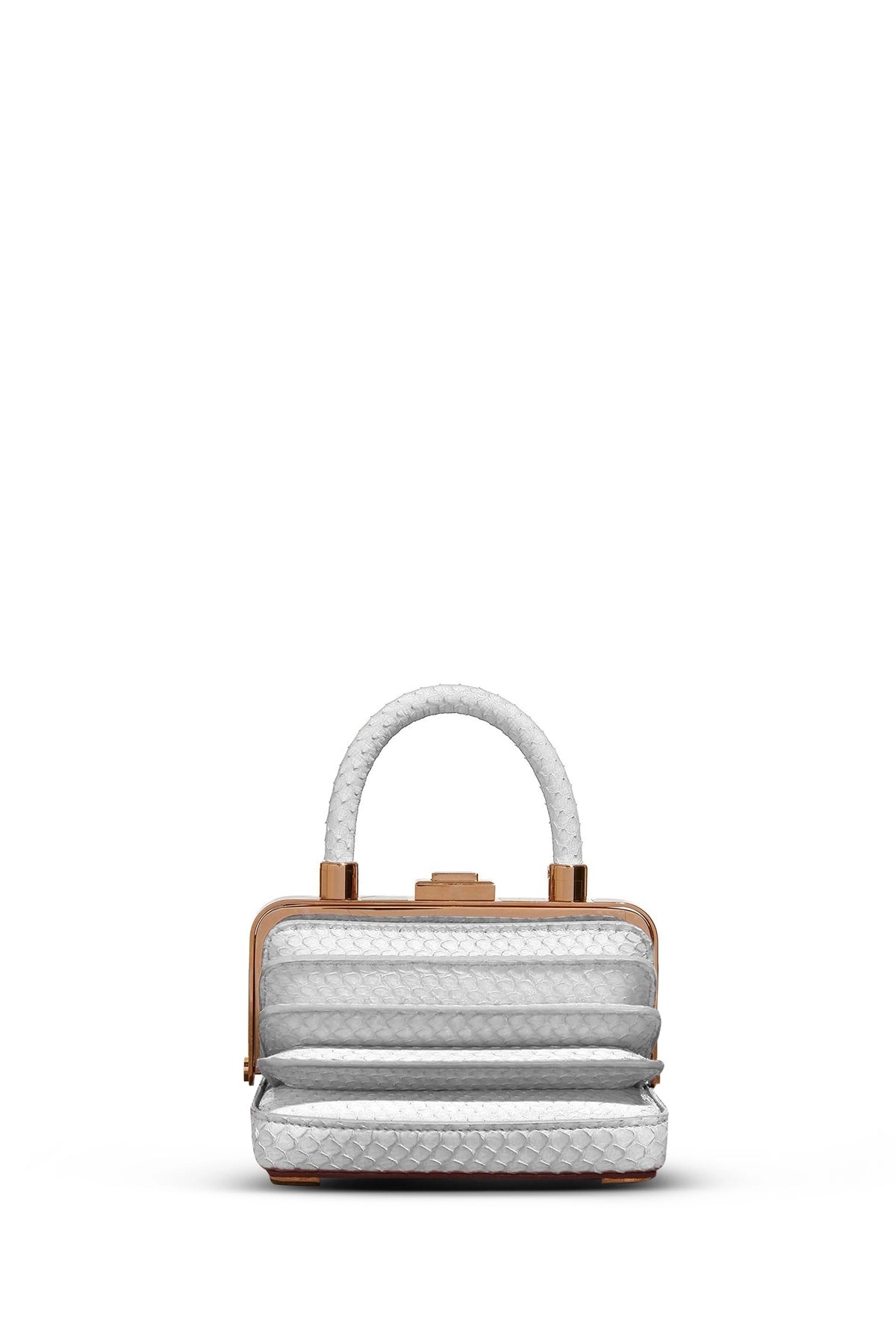 Mini Diana Bag in White Snakeskin - 2