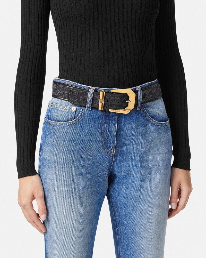 Versace Medusa Heritage Barocco Jacquard Belt 4 cm VERSACE Medusa Heritage Barocco Jacquard Belt 4 cm | REVERSIBLE main image 4