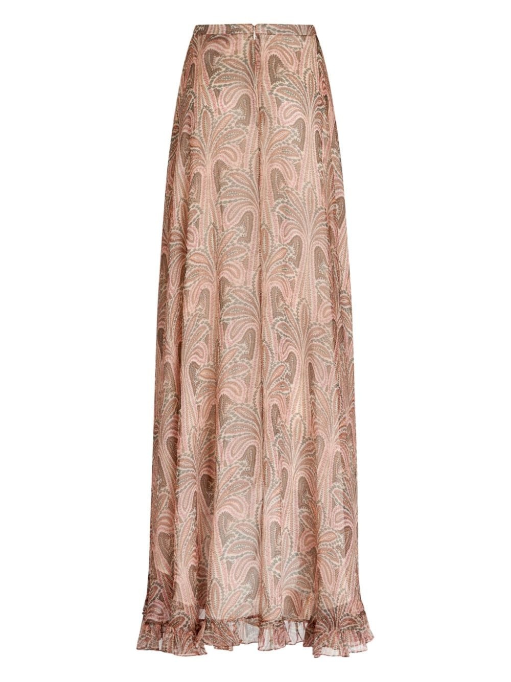 palm tree-print silk maxi skirt - 7