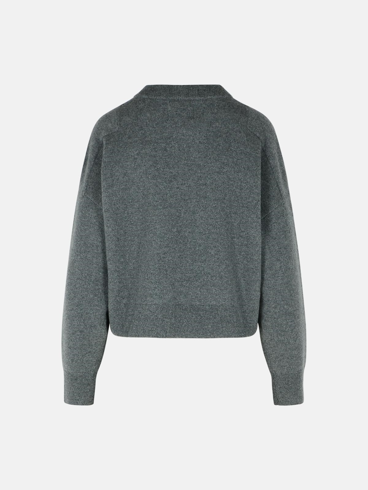 'BOXY MIRO' GREY CASHMERE SWEATER - 3