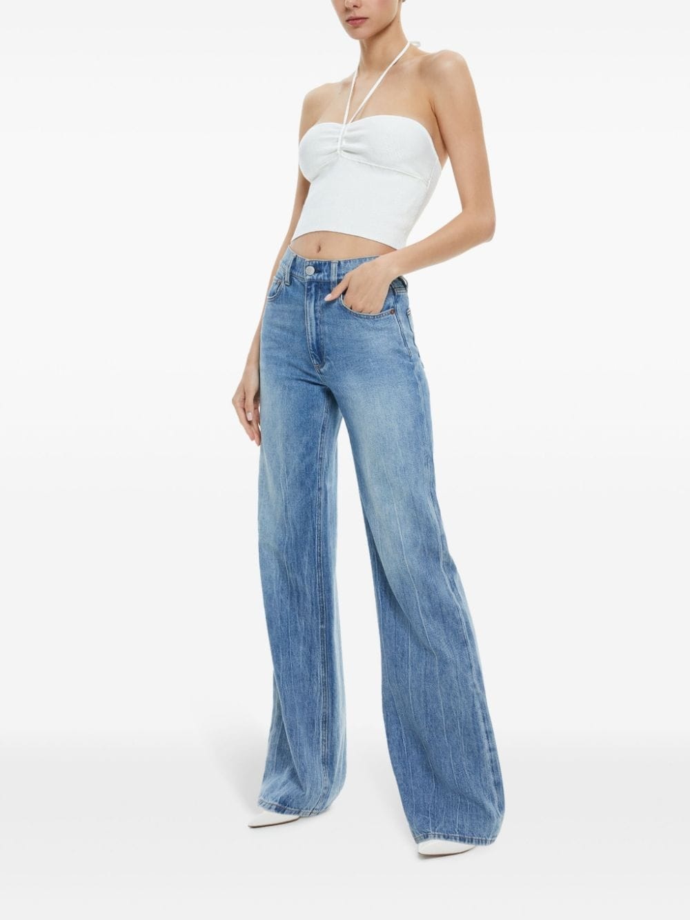 Linnie ribbed-knit halter top - 3