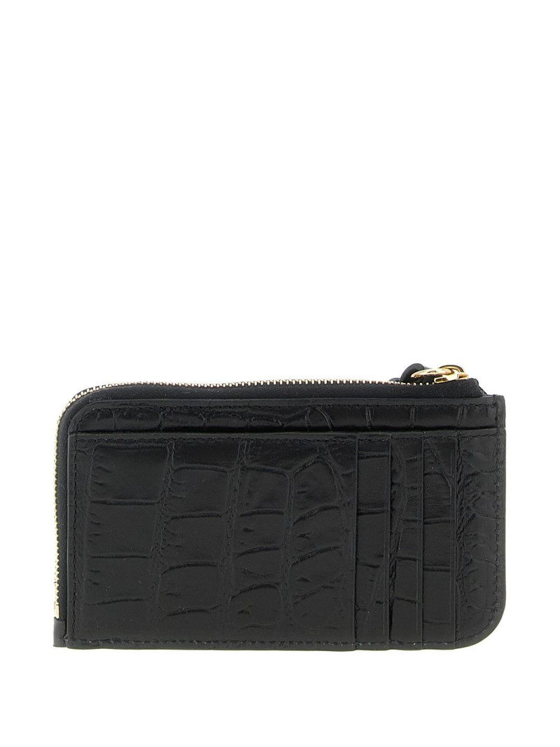 Chloé Alphabet crocodile-effect leather cardholder outlook