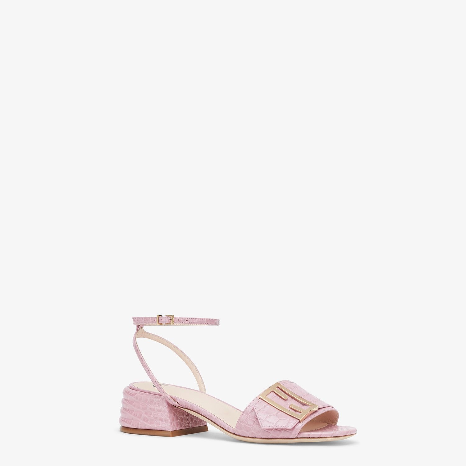 Pink leather Promenade Sandals - 2