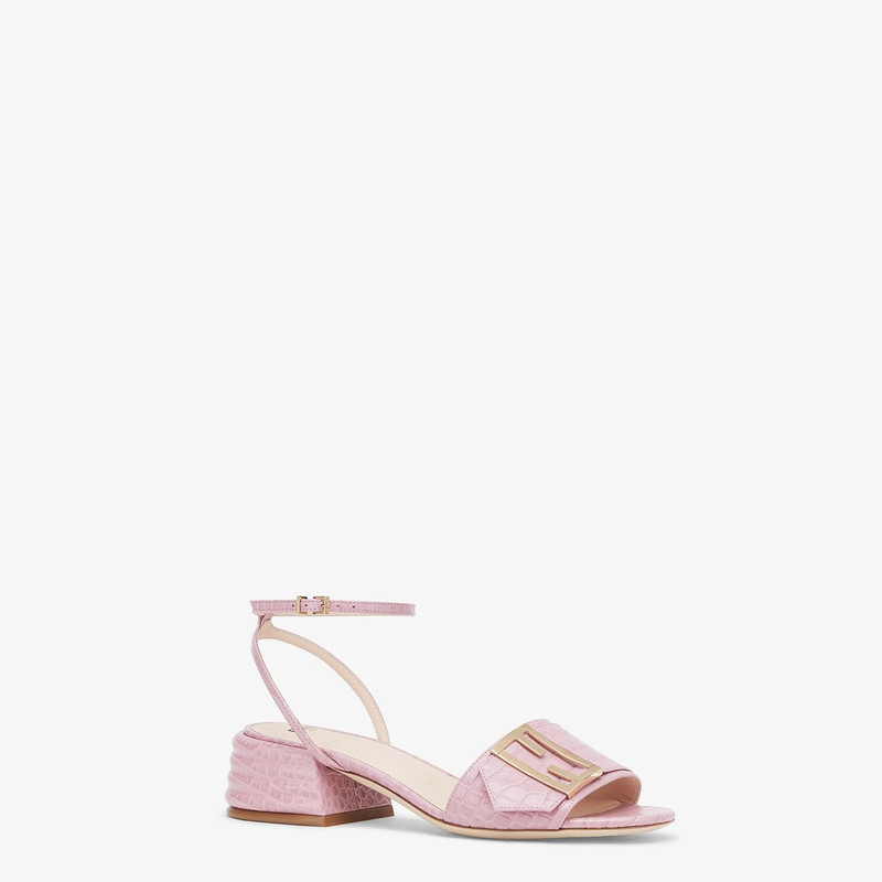 FENDI Pink leather Promenade Sandals outlook