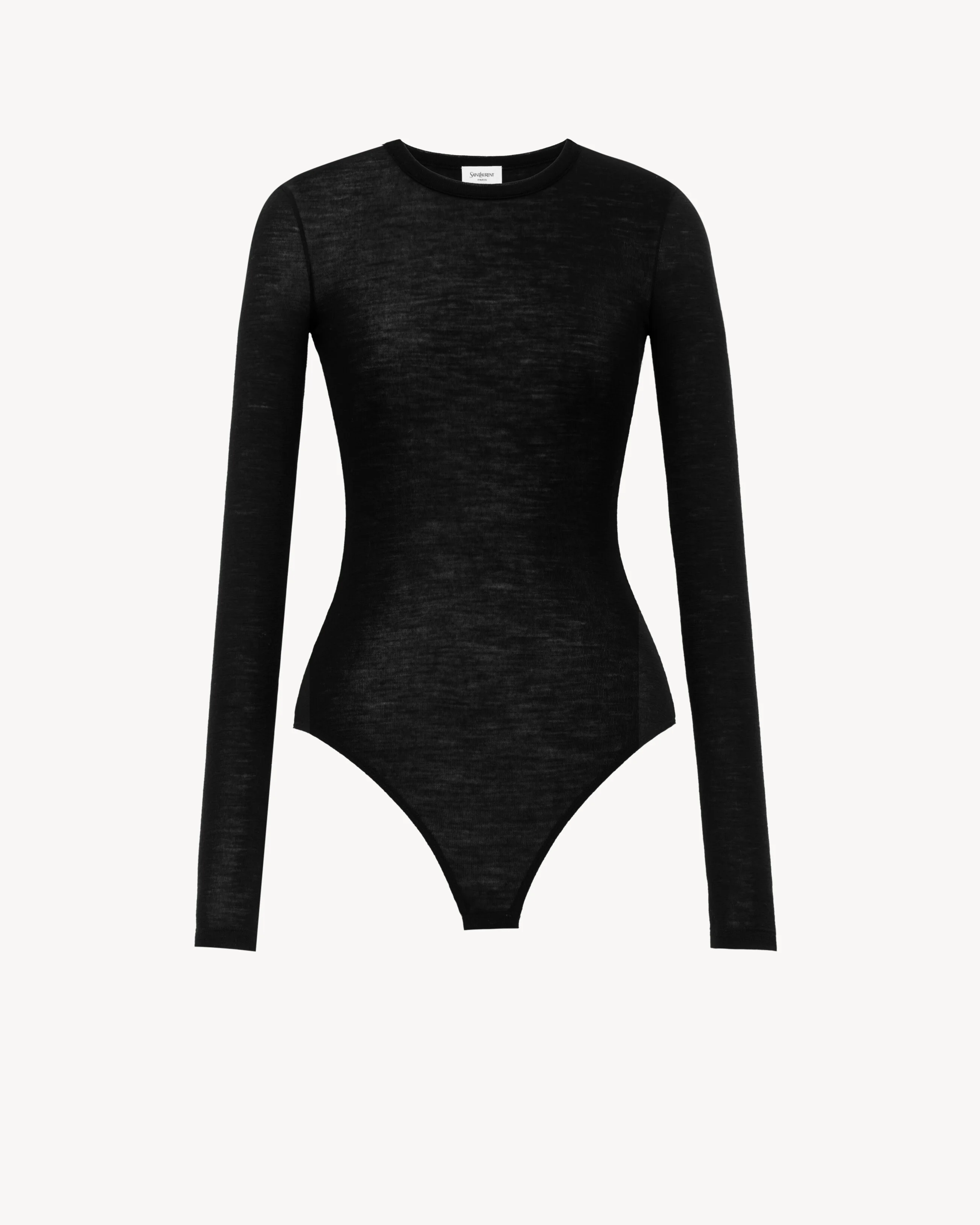 CREWNECK BODYSUIT IN WOOL JERSEY - 1