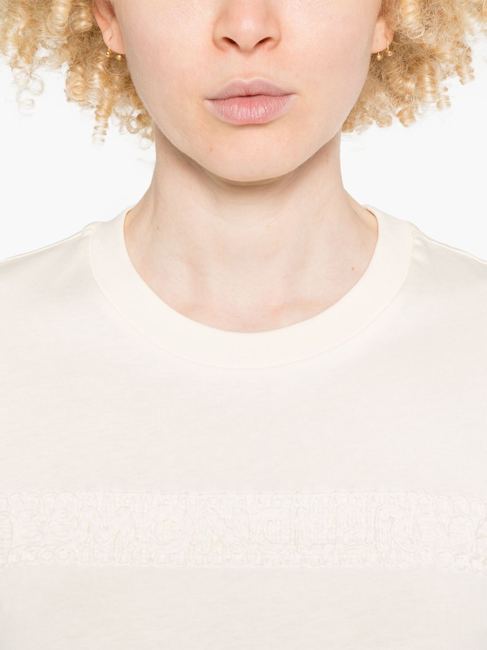 embroidered-logo cotton T-shirt - 5