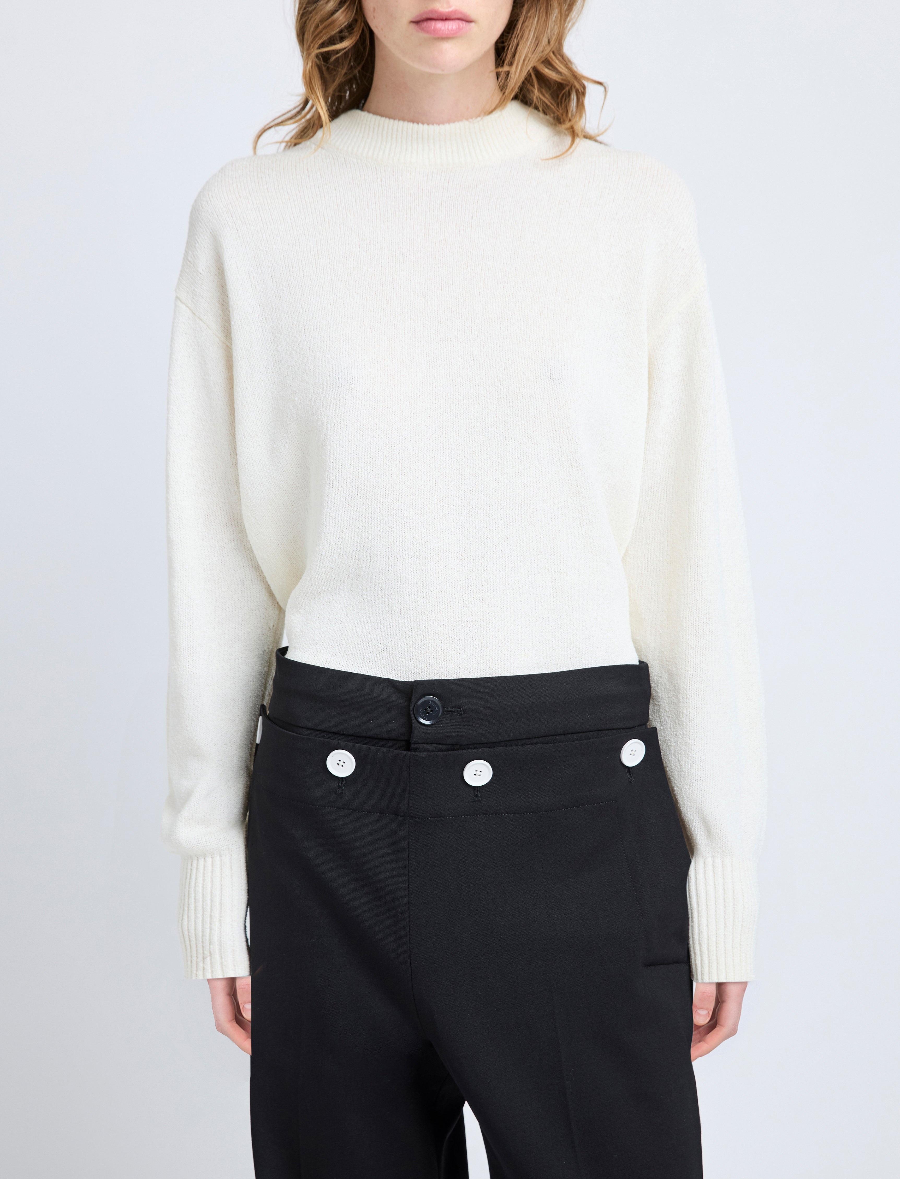 Corri Sweater in Silk Cotton Crepe Knit - 6