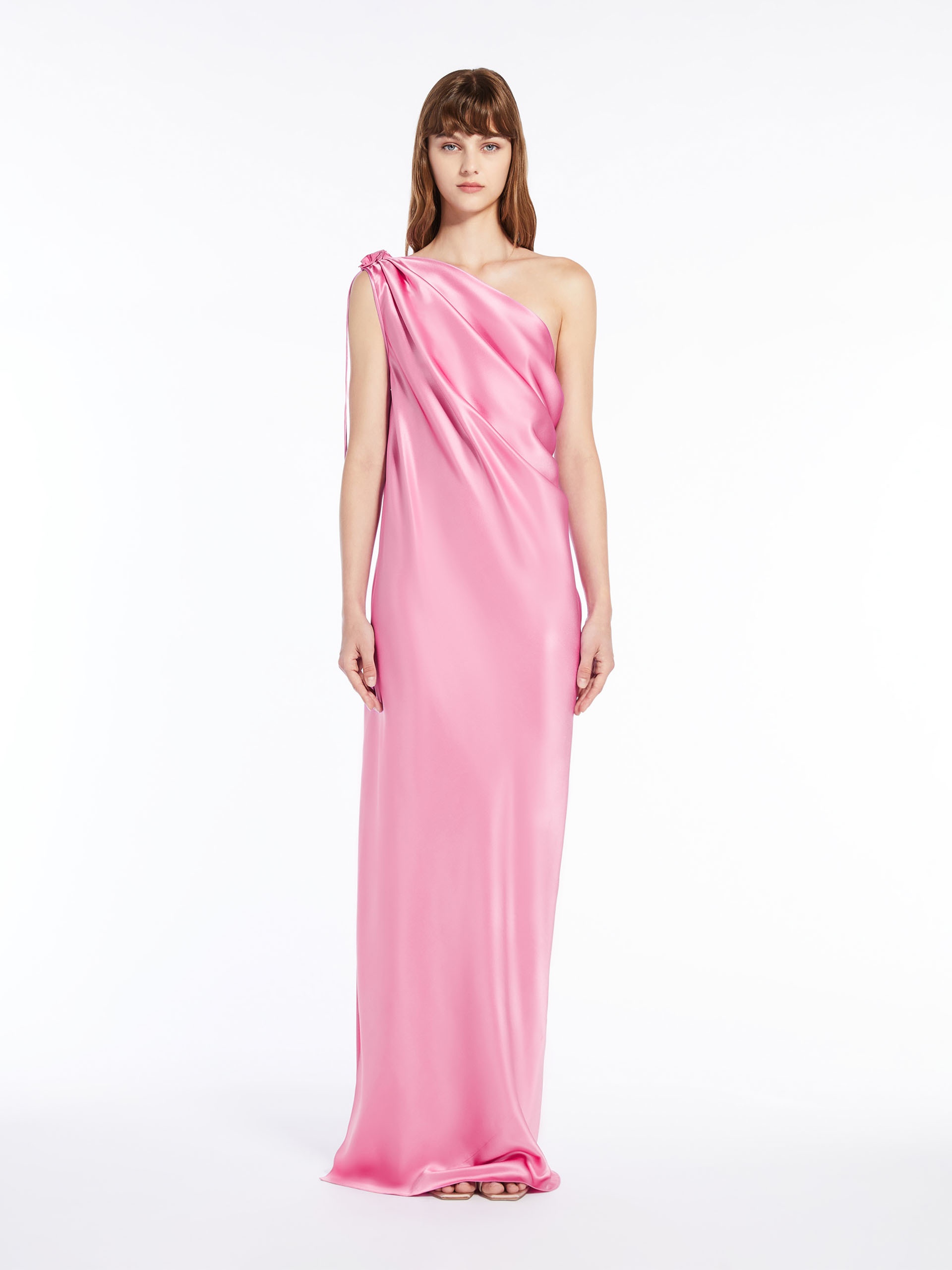 【関税＆送料込み】Max Mara Opera One Shoulder Dress Max Mara OPERA One-shoulder dress in silk satin | REVERSIBLE