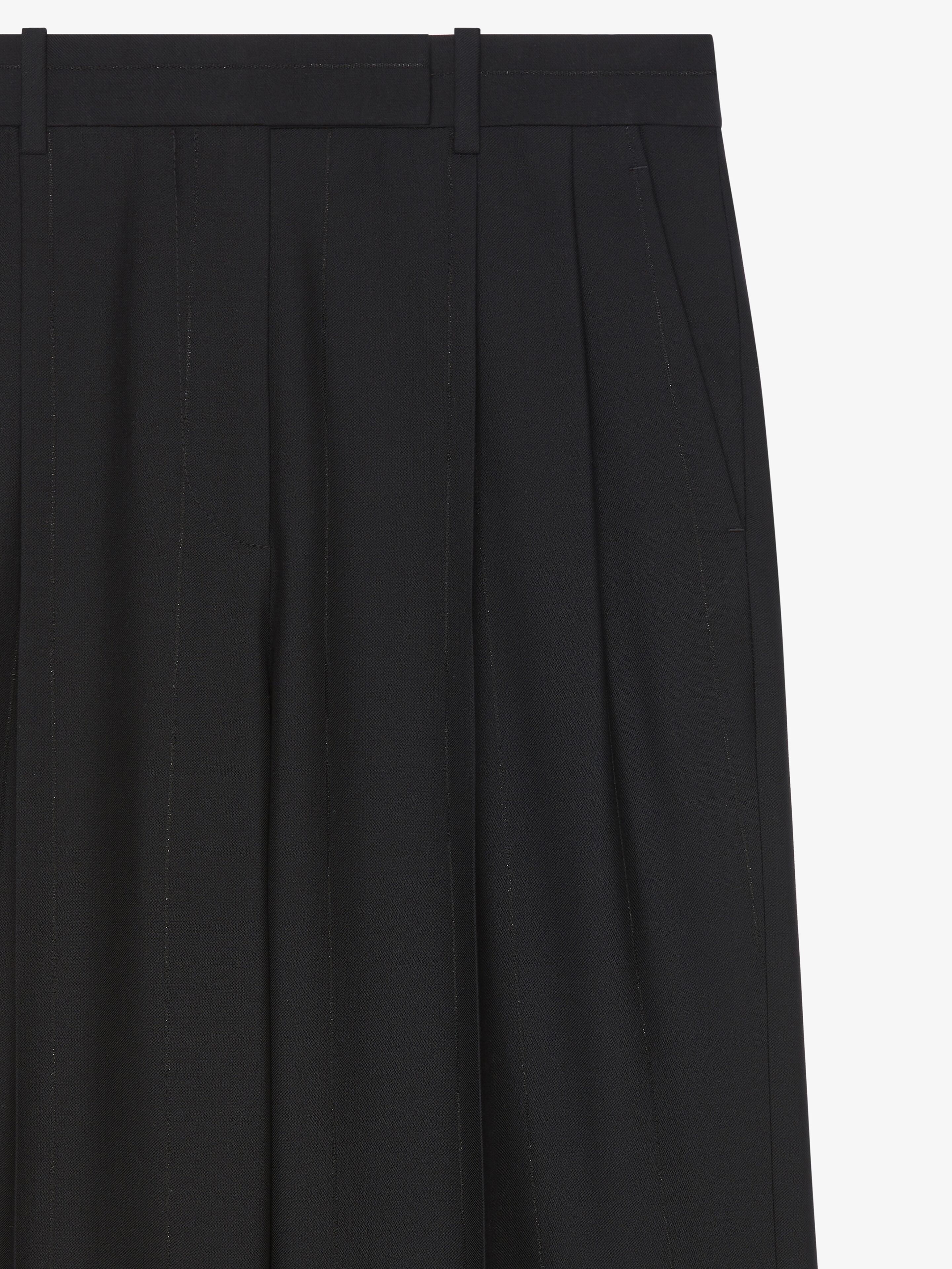 TAILORED PANTS IN WOOL WITH LUREX STRIPES - 2