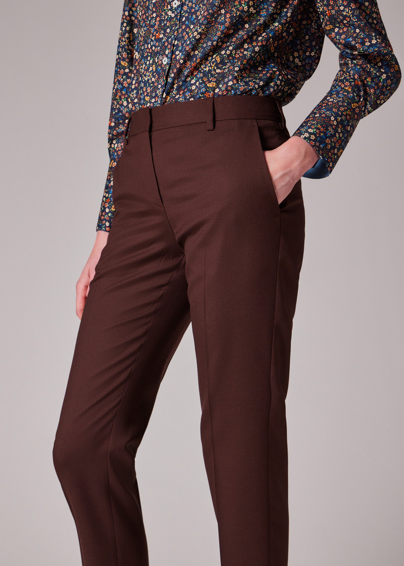 Women's A Suit To Travel In - Burgundy Wool Suit 10