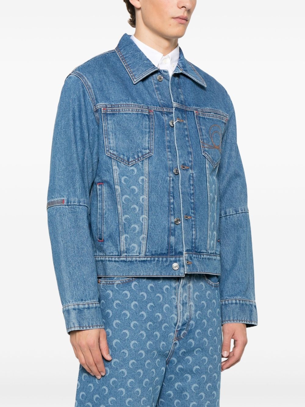 moon-laser denim jacket - 3