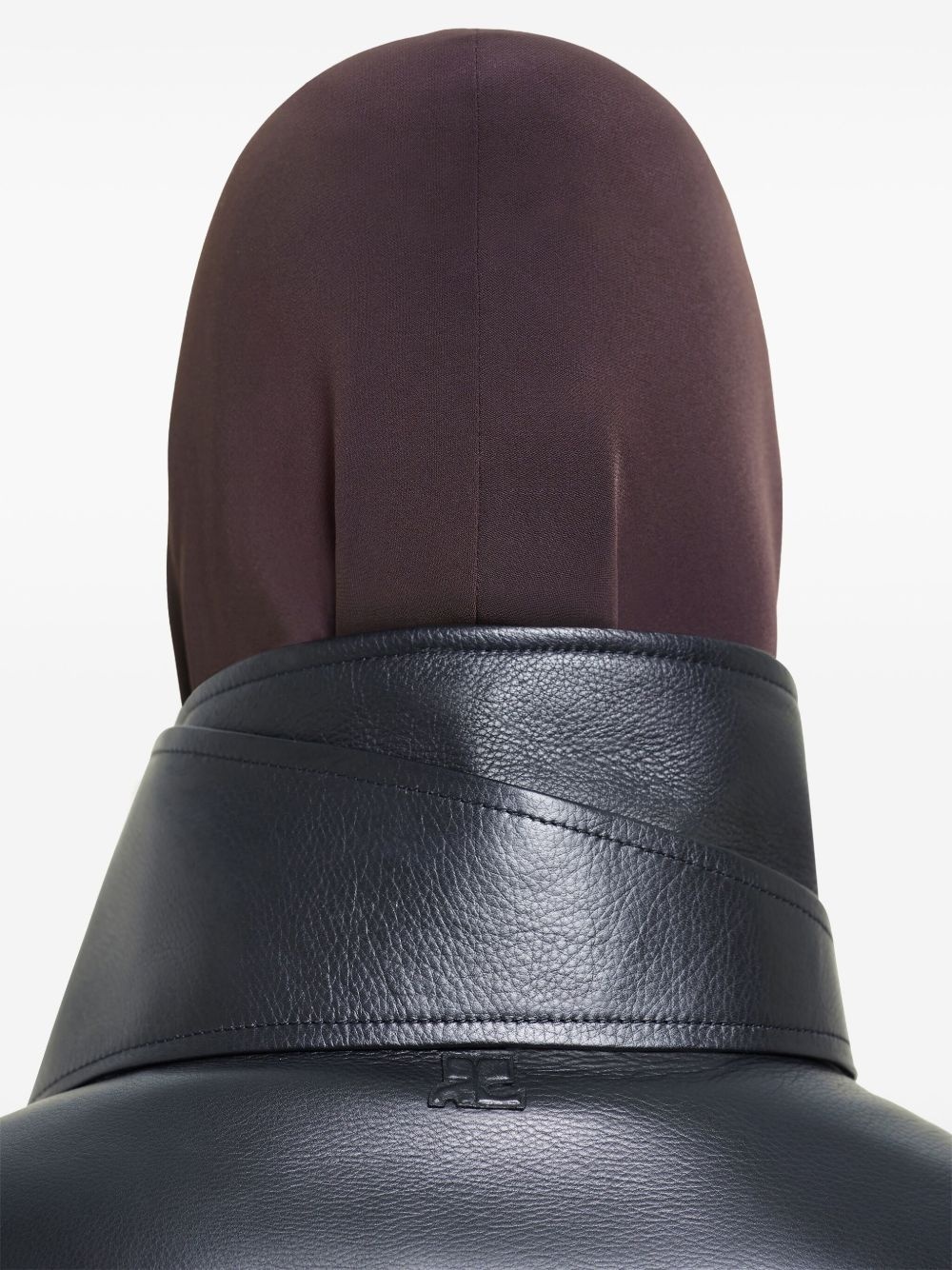 oversize leather coat - 5