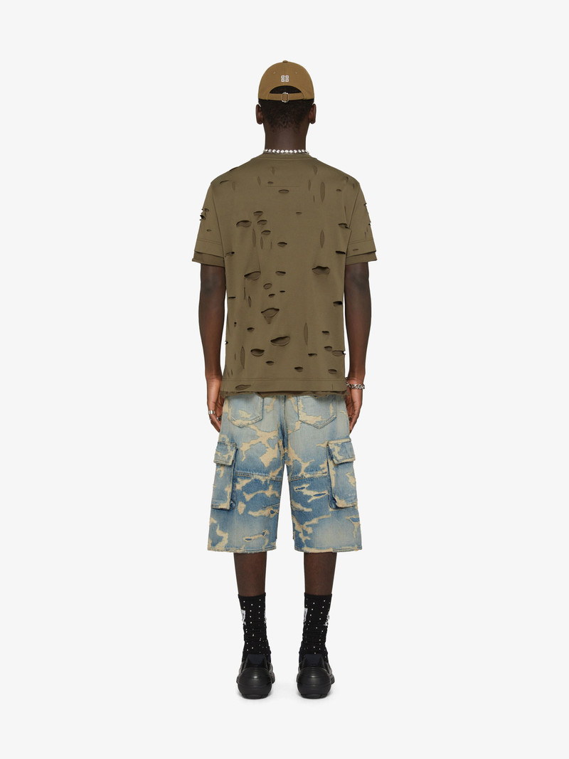 GIVENCHY OVERSIZED T-SHIRT IN DESTROYED COTTON 4