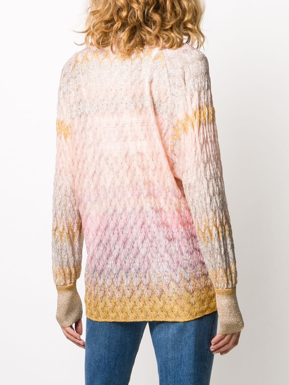 zig-zag gradient  knit shirt - 4