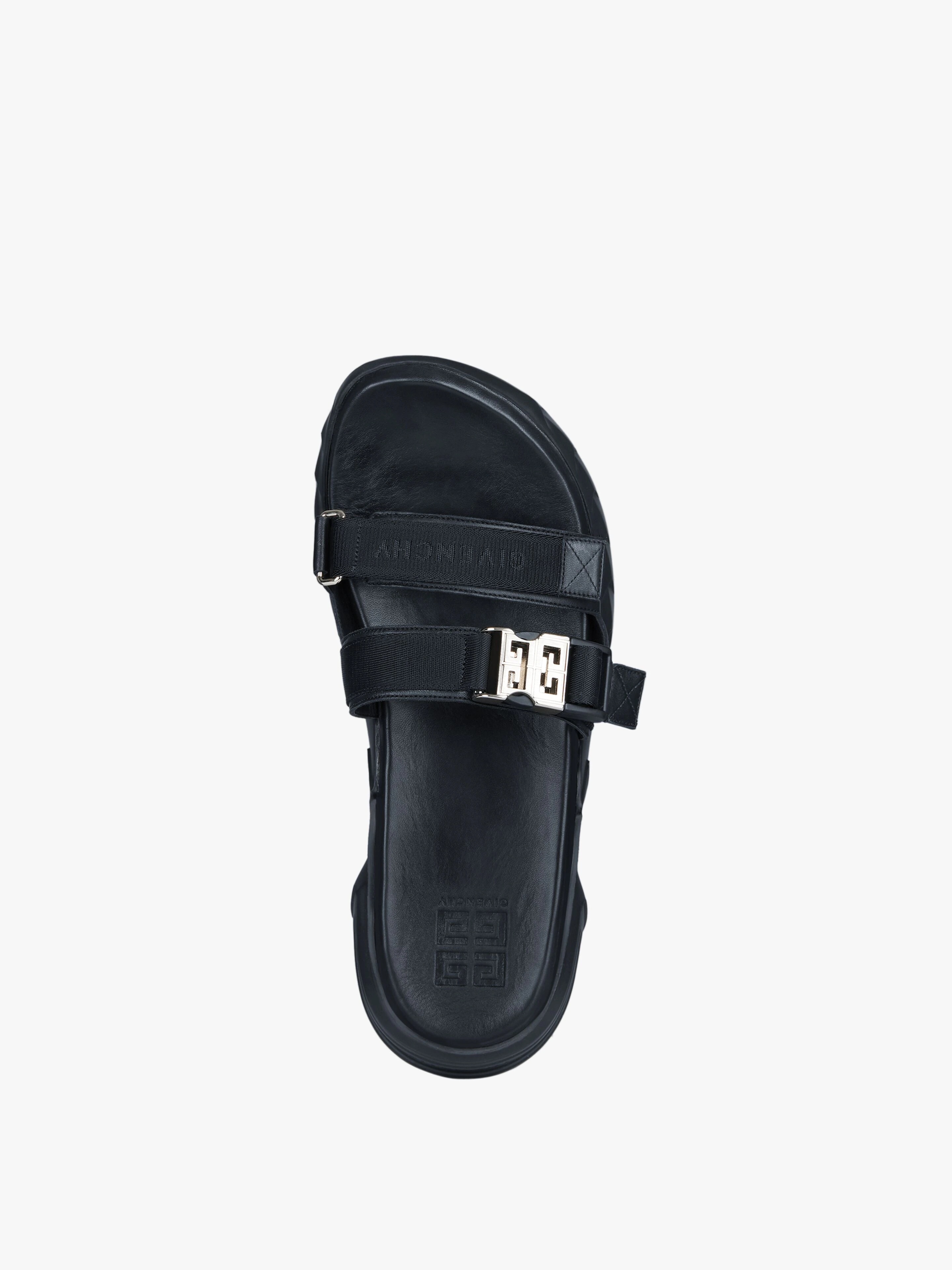 MARSHMALLOW SANDALS IN LEATHER AND CANVAS - 4