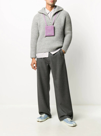 JACQUEMUS zip-fastening ribbed jumper outlook