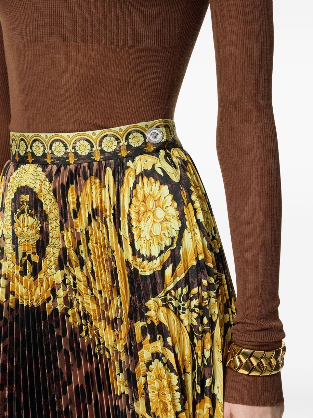Wild Barocco pleated mini skirt - 5