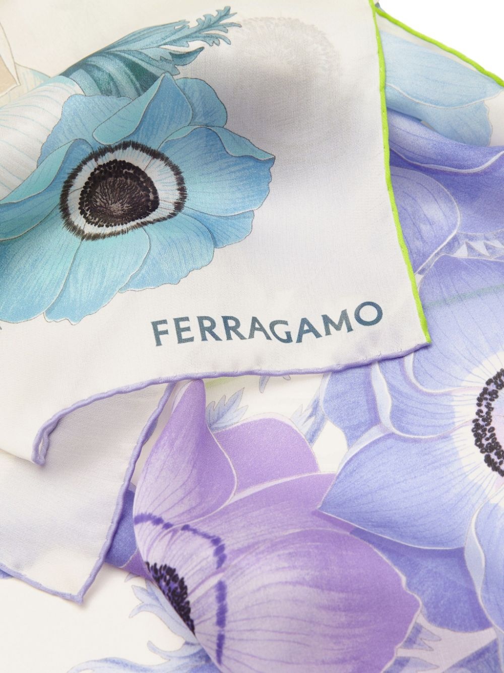 floral-print silk scarf - 2