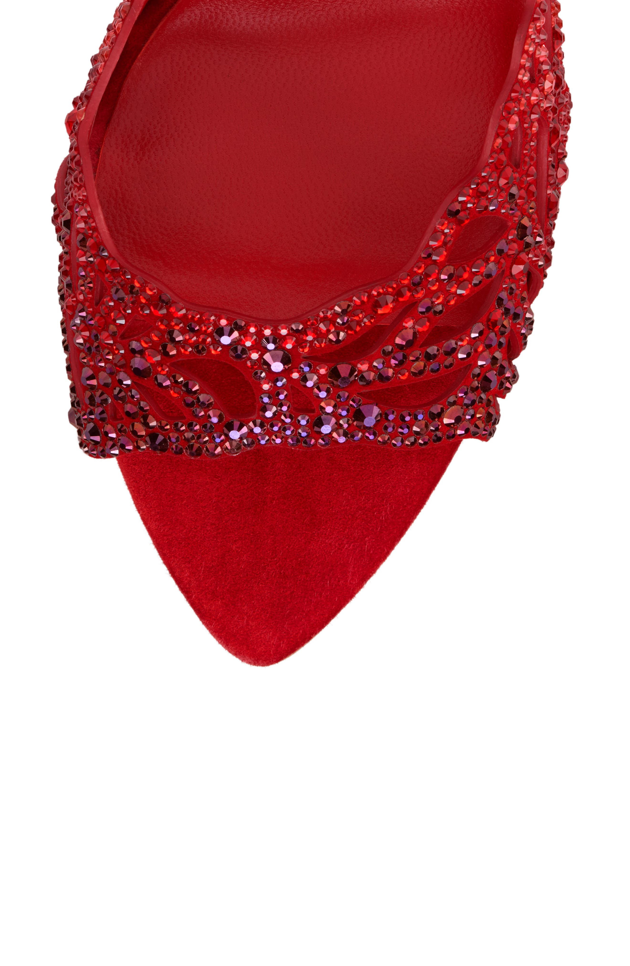 Christian Louboutin Lasera Ombré Crystal Embellished Slide Sandal in Fever/Mix Degrade at Nordstrom - 3
