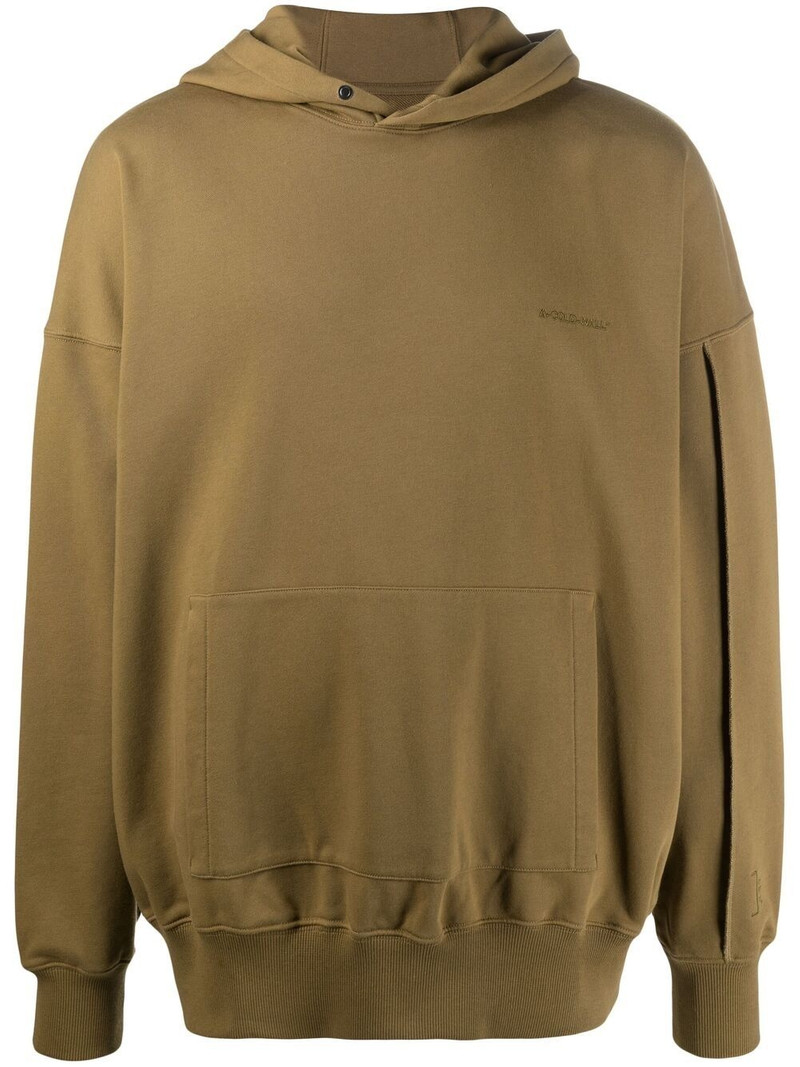 logo-embroidered hoodie 1