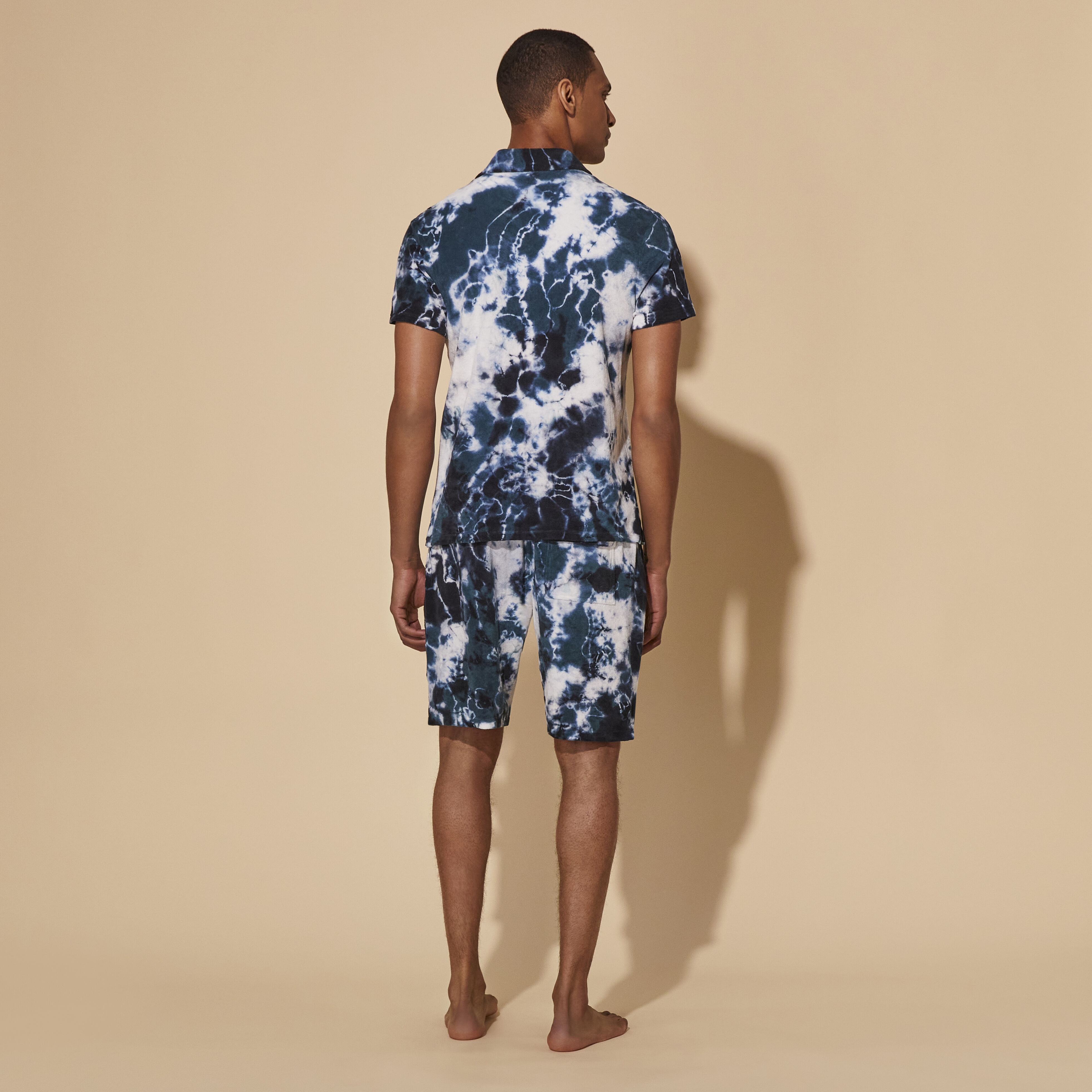 Men Bowling Terry Shirt Rough Ocean Tie & Dye - 5