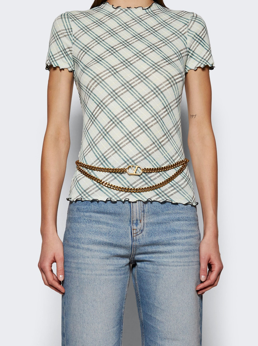 Signature Logo Chain Belt Antique Gold - 2