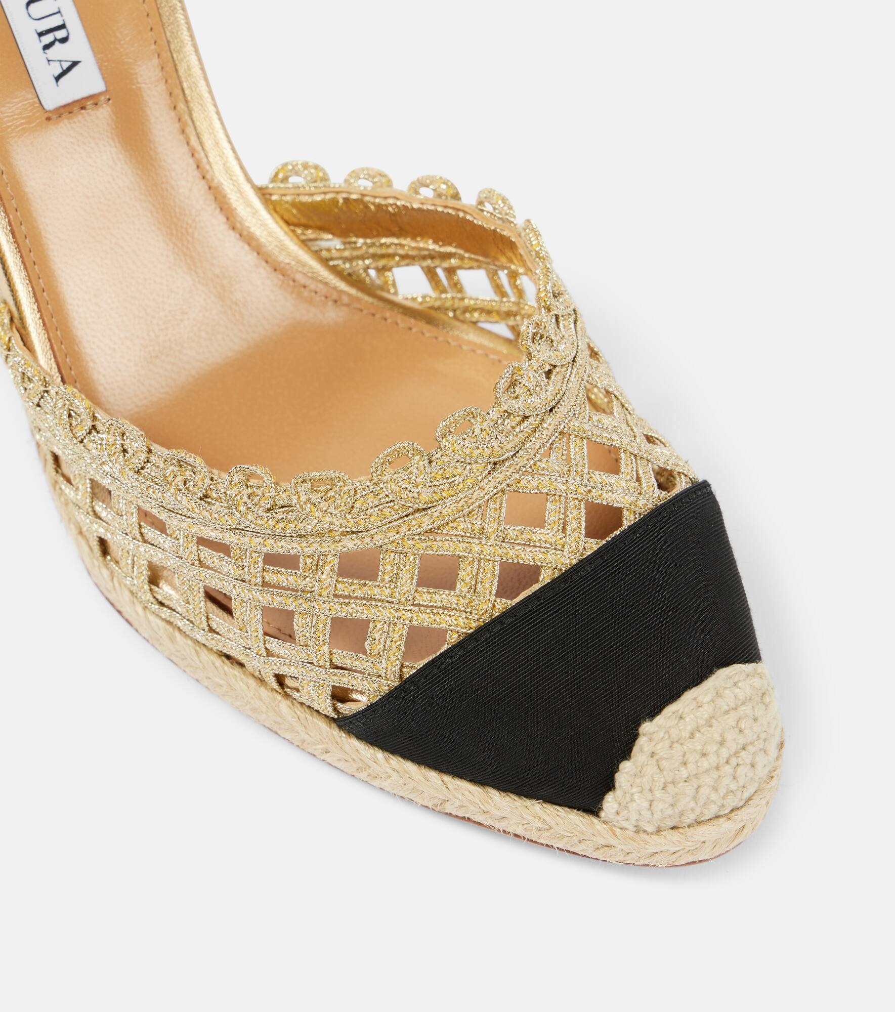 Sunburst 120 metallic espadrille wedges - 6