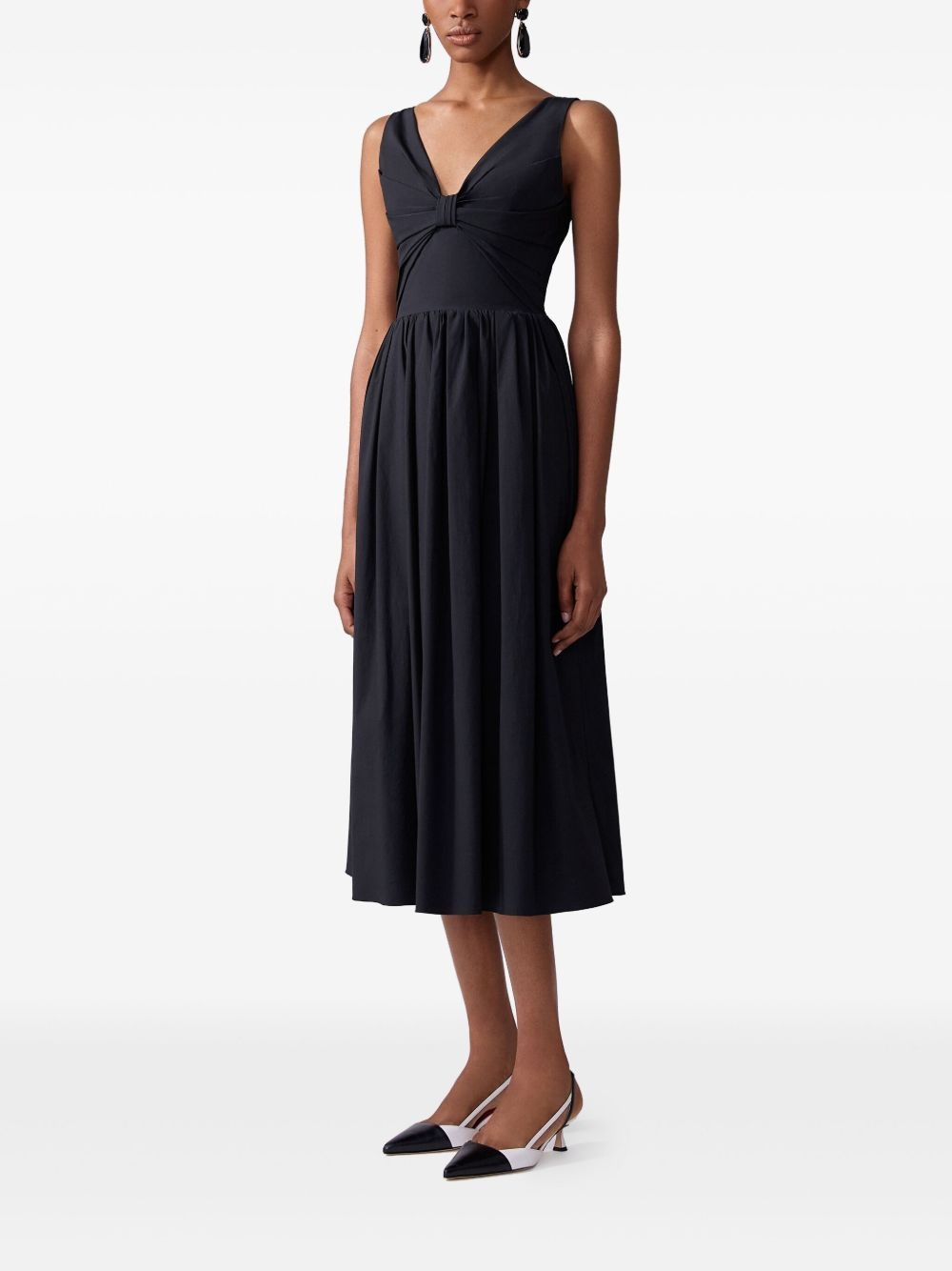gathered midi dress - 2